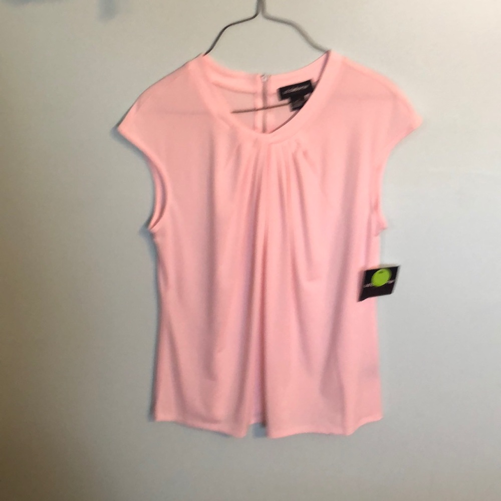 Pink short sleeve Liz Claiborne dress top NWT